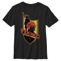Star Wars - Book of Boba Fett - Fennec Shield - Dětské Tričko - Černá - Napřed