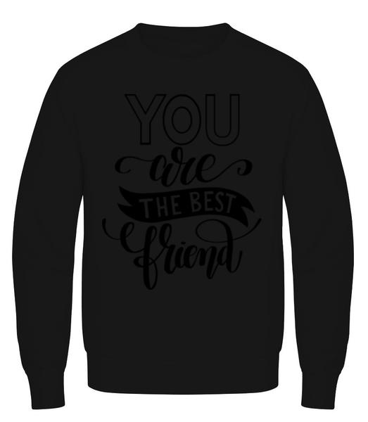 Aperçu: You Are The Best Friend - Sweatshirt Homme - Noir - Devant