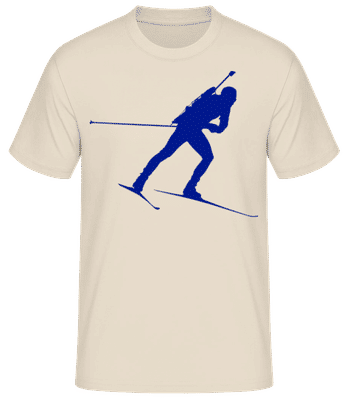 Biathlon Skate - Camiseta básica para hombre - Crema - delante