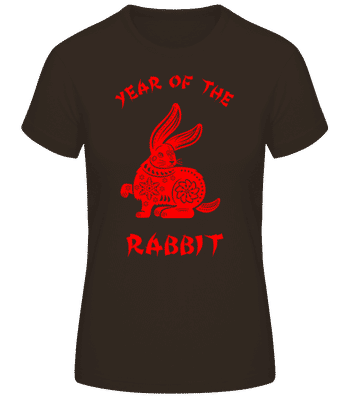 Chinese Zodiac Year Of The Rabbit - Camiseta básica de mujer - Marrón - delante