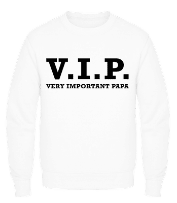 VIP PAPA - Sweatshirt Homme AWDis - Blanc - Vorn