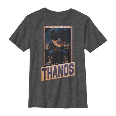 Marvel - Avengers - Thanos Perfectly Balanced - Kinder T-Shirt - Anthrazit meliert - Vorne