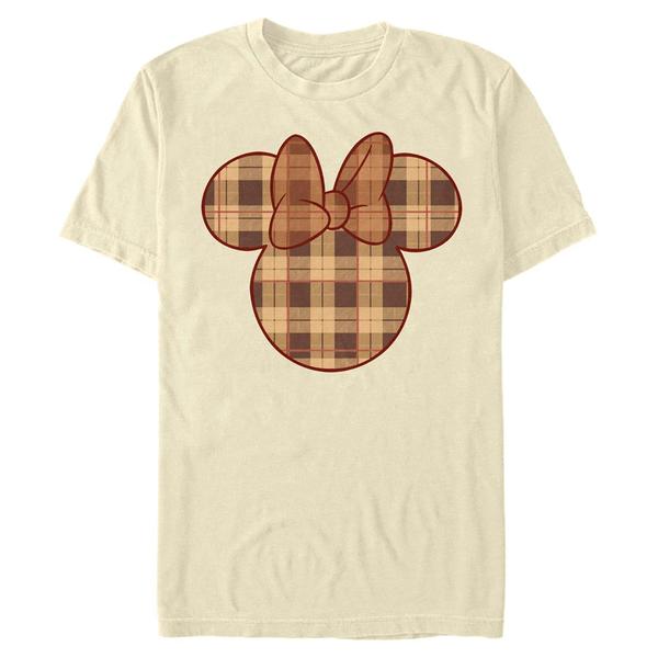 Aperçu: Disney - Mickey Mouse - Minnie Mouse Fall Plaid - Homme T-shirt - Crème - Devant