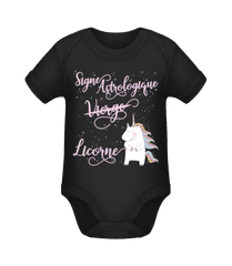 Signe Astrologique Licorne Vierge · Body manches courtes bio
