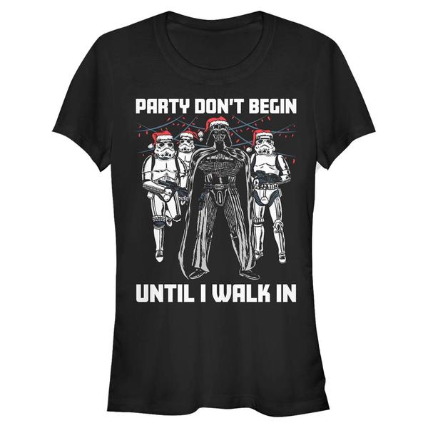 Aperçu: Star Wars - Darth Vader Party Dont Begin - Christmas - Femme T-shirt - Noir - Devant