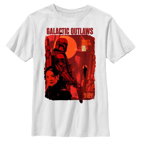 Aperçu: Star Wars - Book of Boba Fett - Skupina Hunters For Hire - Enfant T-shirt - Blanc - Devant