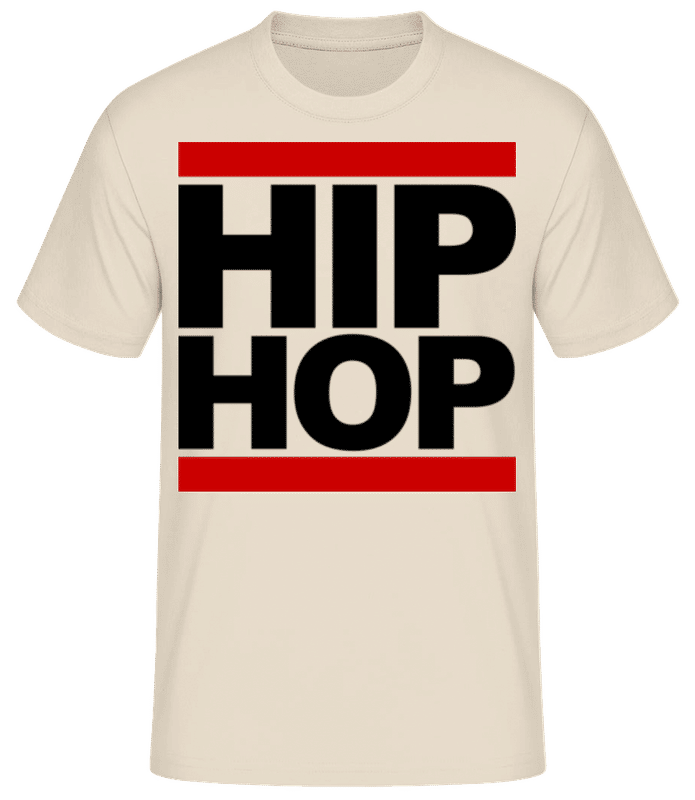 Vista previa: Hip Hop Logo - Camiseta básica para hombre - Crema - delante