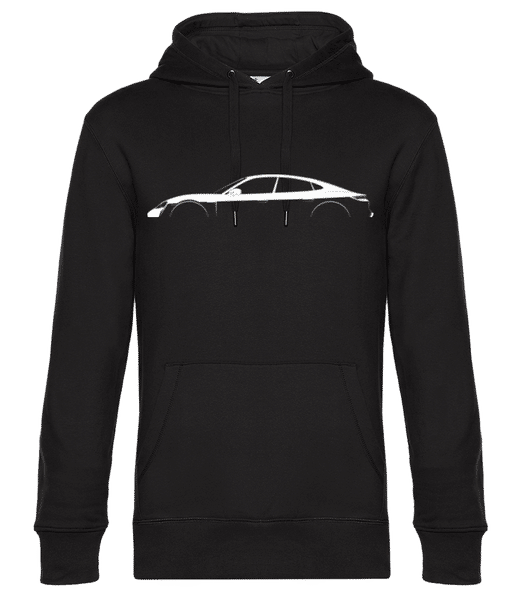Aperçu: 'Porsche Taycan Turbo S' Silhouette - Sweat à capuche premium Unisexe - Noir - Devant