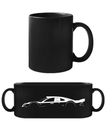 'Mercedes-Benz CLK W287 GTR' Silhouette · Čierny hrnček
