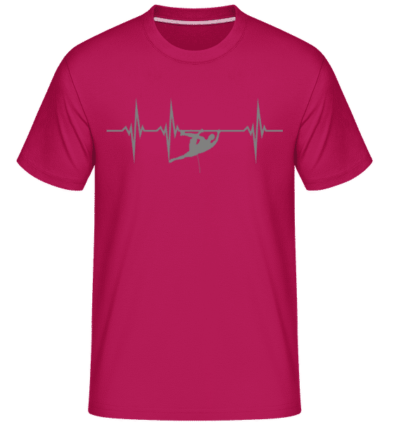 Preview: Climber Amplitude -  Shirtinator Men's T-Shirt - Magenta - Front
