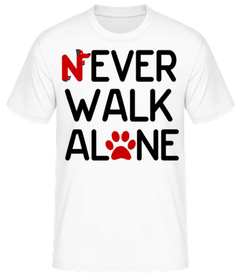 Never Walk Alone 2 - Pánske basic tričko - Biela - Predné