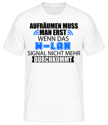 Wenn Das Wlan Versagt - Männer Basic T-Shirt - Weiß - Vorne