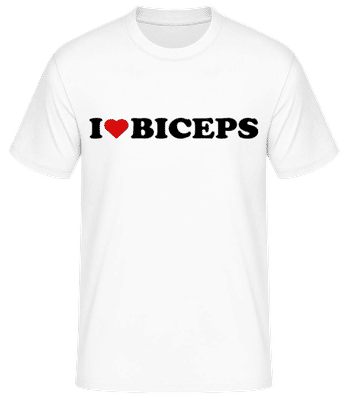 I Love Biceps - Männer T-Shirt B&C - Weiß - Vorne