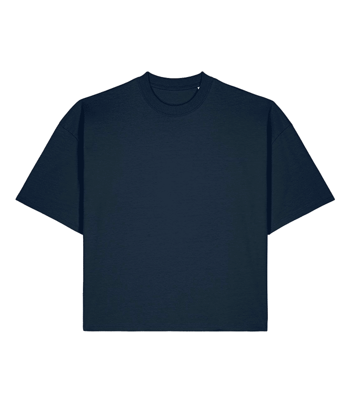 Preview: Unisex Organic Boxy Stanley Stella T-Shirt - Navy - Front