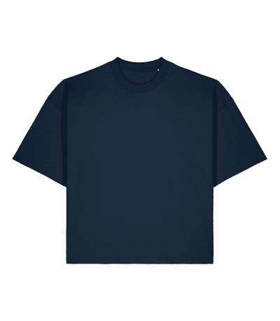 Unisex Organic Boxy Stanley Stella T-Shirt - Navy - Front