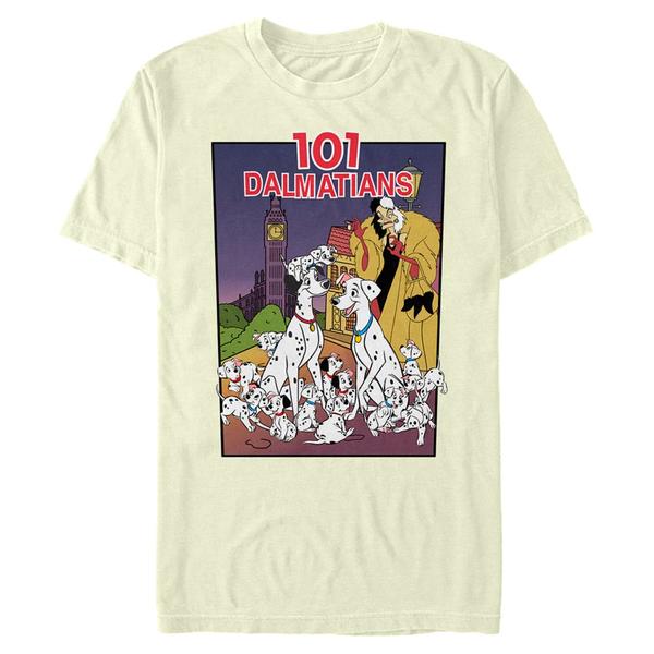 Aperçu: Disney Classics - Les 101 Dalmatiens - Skupina VHS Cover - Homme T-shirt - Crème - Devant