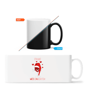 Frohe Wei(h)nachten - Zaubertasse - Weiß - Vorne