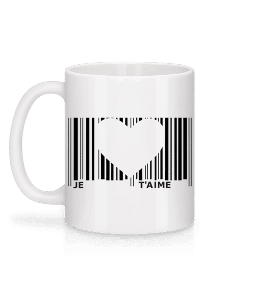 Aperçu: Barcode Je T'Aime - Mug en céramique blanc - Blanc - Derrière