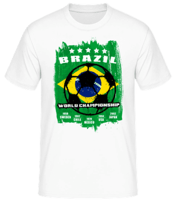 Majstrovstvá sveta Brazília - Pánske basic tričko - Biela - Predné