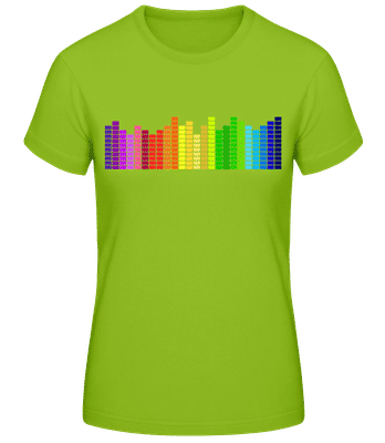 Regenbogen Soundbars - Frauen T-Shirt B&C - Lime - Vorne