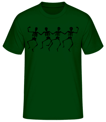 tanečné Skeletons - Pánske basic tričko - Bottle green - Predné