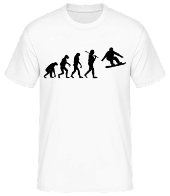 Évolution du snowboard - T-shirt standard Homme - Blanc - Devant