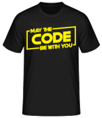 May The Code Be With You - Männer Basic T-Shirt - Schwarz - Vorne