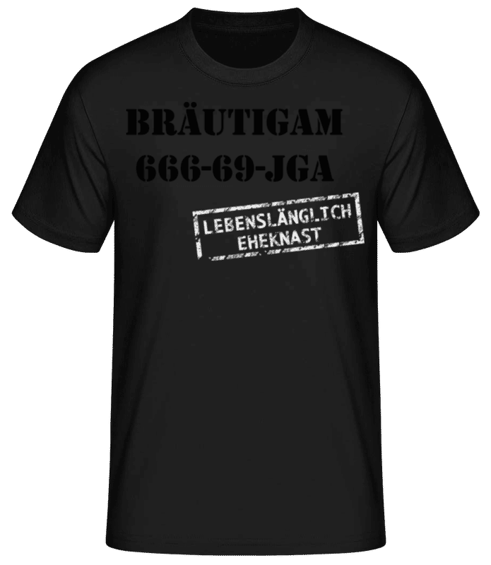 Vorschau: Lebenslänglich Eheknast - Männer Basic T-Shirt - Schwarz - Vorne