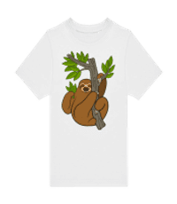 Paresseux Sur L'arbre - T-shirt homme B&C - Blanc - Devant