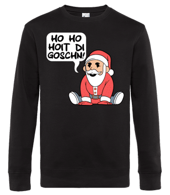 Santa Hoit Di Goschn - Männer Standard Pullover - Schwarz - Vorne