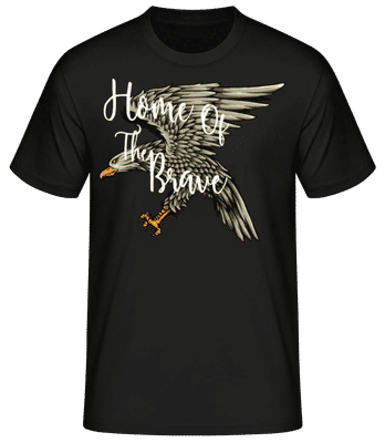 Home Of The Brave - Männer Basic T-Shirt - Schwarz - Vorne