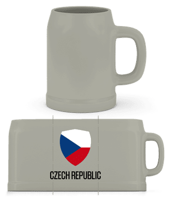 Czech Republic - Beer Mug - Grey - Front