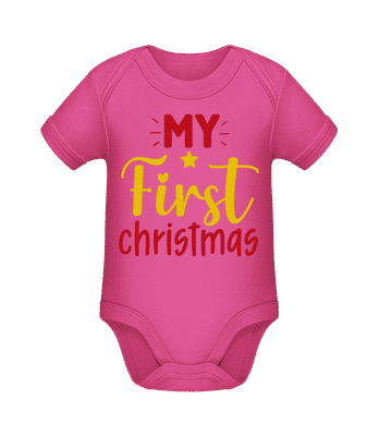 My First Christmas - Body manches courtes bio - Magenta - Devant