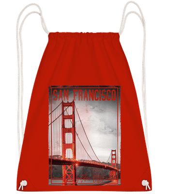 San Francisco Golden City - Sac à dos Drawstring - Rouge - Vorn