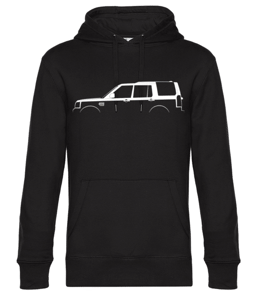 Aperçu: 'Land Rover Discovery (2004)' Silhouette - Sweat à capuche premium Unisexe - Noir - Devant