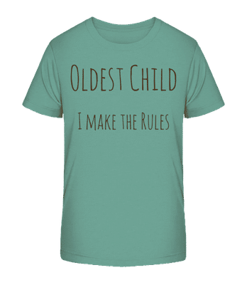 Oldest Child - T-shirt bio Enfant Stanley Stella 2.0 - Bleu vert - Devant