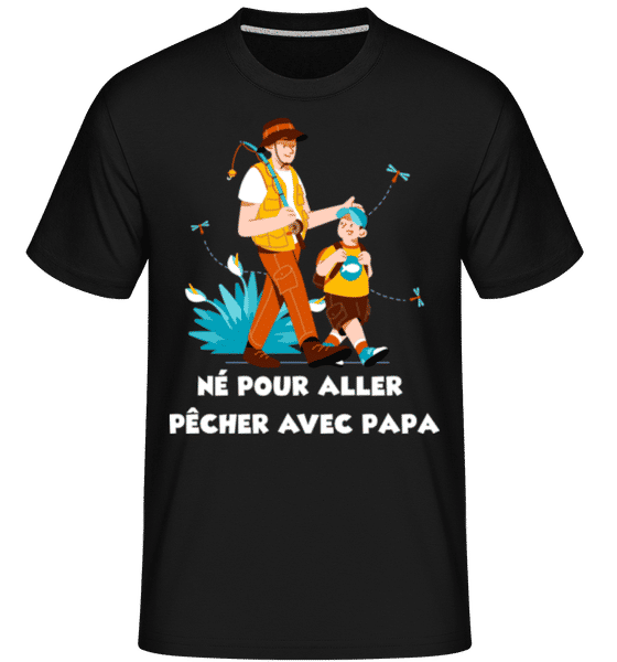 Aperçu: Pecher Avec Papa -  T-Shirt Shirtinator homme - Noir - Devant