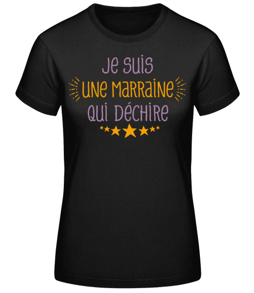 Aperçu: Je Suis Une Marraine - T-shirt standard Femme - Noir - Devant