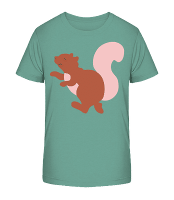 Kids Comic - Squirrel - Kid's Organic T-Shirt Stanley Stella 2.0 - Teal - Front