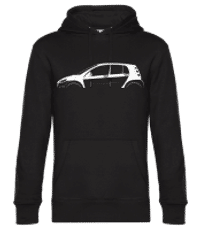 'Smart Forfour (W454)' Silhouette - Pánská standardní mikina s kapucí - Černá - Napřed
