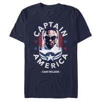 Marvel - The Falcon and the Winter Soldier - Falcon Caps Inspiration - Men's T-Shirt - Navy - Front