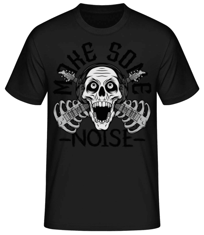 Náhľad: Make Some Noise - Pánske basic tričko - Čierna - Predné