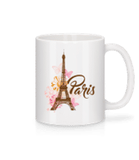 Paris France Brown - Keramický hrnek - Bílá - Napřed