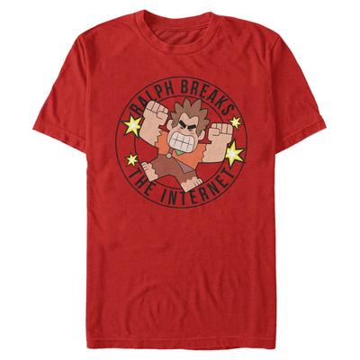 Disney - Ralph reichts - Ralph Wreck Round Linear - Männer T-Shirt - Rot - Vorne
