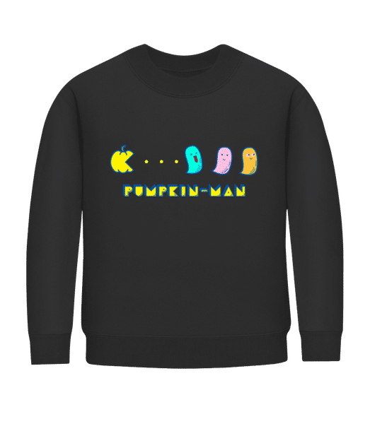 Aperçu: Pumpkin Man - Sweatshirt Enfant - Noir - Devant