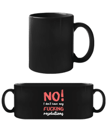 No Fck Resolutions · Schwarze Tasse