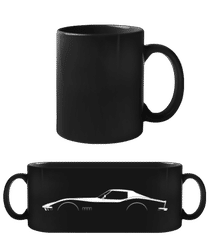 'Chevrolet Corvette C3' Silhouette · Schwarze Tasse