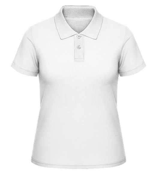Aperçu: Polo en piqué fin pour femmes - Blanc - Devant