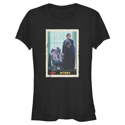 Star Wars - The Mandalorian - Luke Skywalker Training Begins Card - Women's T-Shirt - Black - Front