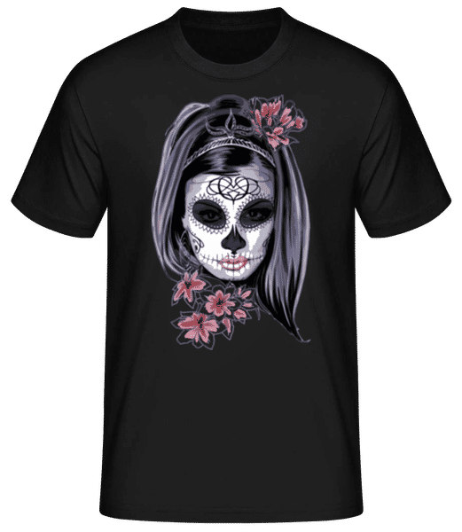 Aperçu: Masque De Fille Terrifiante - T-shirt standard Homme - Noir - Devant
